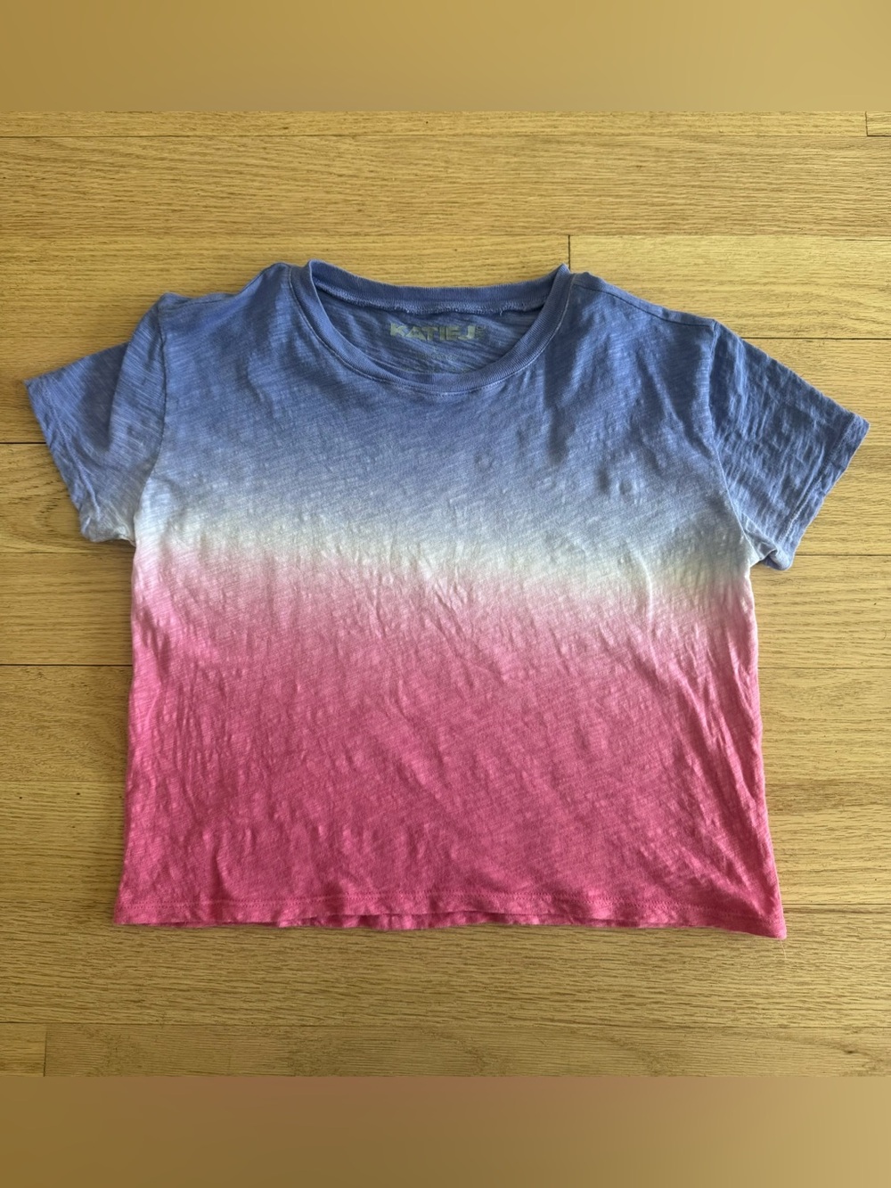 Katie J NYC Dip Dye Pink and Lilac Short Sleeve Tee - Size Girls Large
